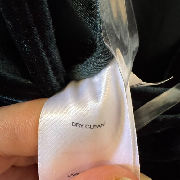 Anne Klein Green Velvet Faux Wrap Holiday Dress Size 10 - Picture 5 of 7